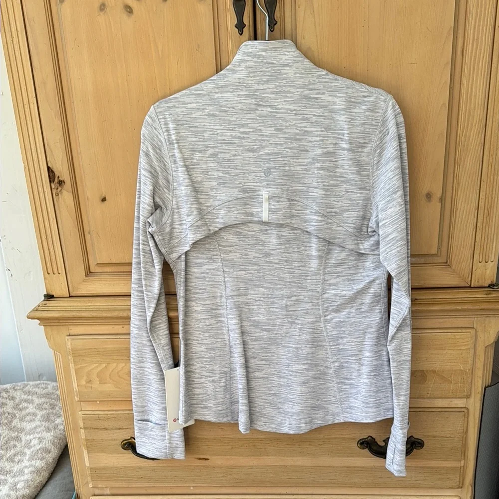 NWT Lululemon Athletic Define Jacket - Luon - White and Gray Space Dye - size 12 - Picture 5 of 8